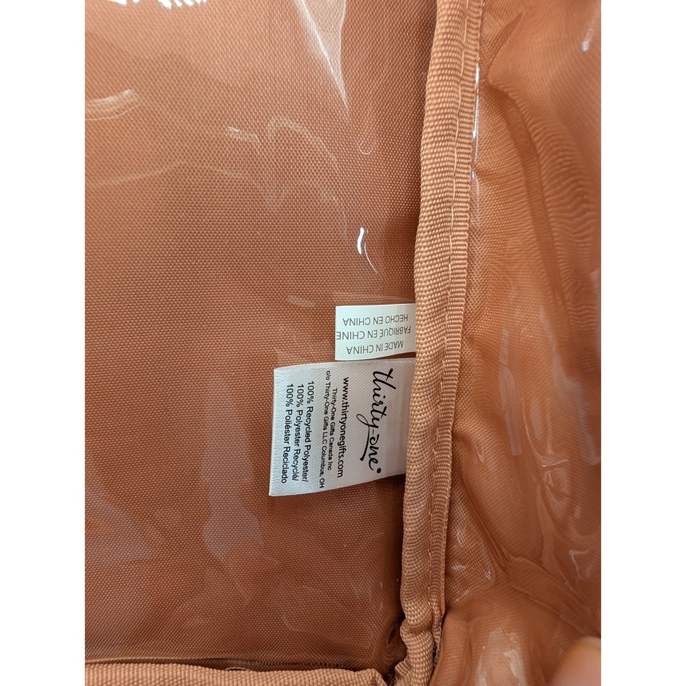 NWOT Thirty-One Packing Cubes Peach Tie-Dye Palm Print Travel Organizer Set of 2 - Picture 6 of 6